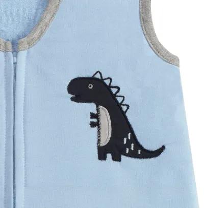 Lambs & Ivy Baby Dino Blue/White Dinosaur Nursery 6-Piece Crib Bedding Set