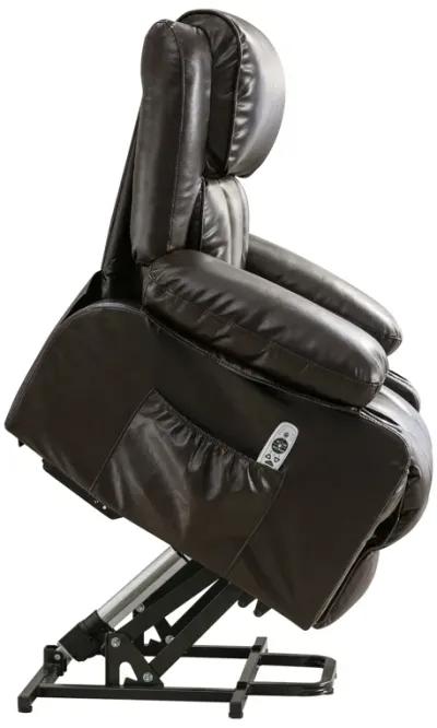 38.58 in. W Leather Recliner with Remote Control, Tufted and Storage