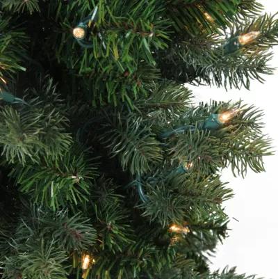 4' Pre-Lit Slim Savannah Spruce Slim Artificial Christmas Tree - Clear Lights