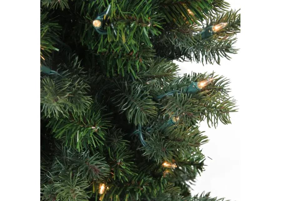 4' Pre-Lit Slim Savannah Spruce Slim Artificial Christmas Tree - Clear Lights