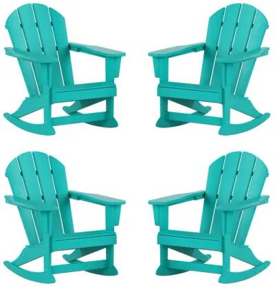 WestinTrends Outdoor Rocking Poly Adirondack Chair (Set Of 4)