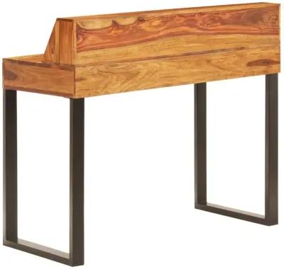 vidaXL Desk 43.3"x19.7"x37" Solid Sheesham Wood and Steel, 247964