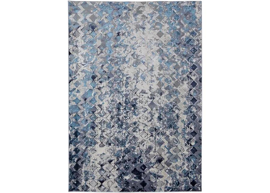 Indio 39H0F Blue/Ivory/Gray 3'11" X 6' Rug