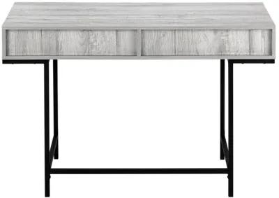 Monarch Specialties I 7553 Computer Desk, Home Office, Laptop, Storage Drawers, 48"L, Work, Metal, Laminate, Grey, Black, Contemporary, Modern