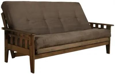 KODIAK Tucson Frame-Rustic Walnut Finish-Suede Gray Mattress