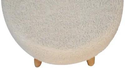 Cream Boucle Petite Footstool