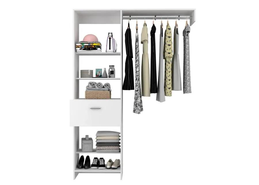 150 Closet System British, Bedroom, White