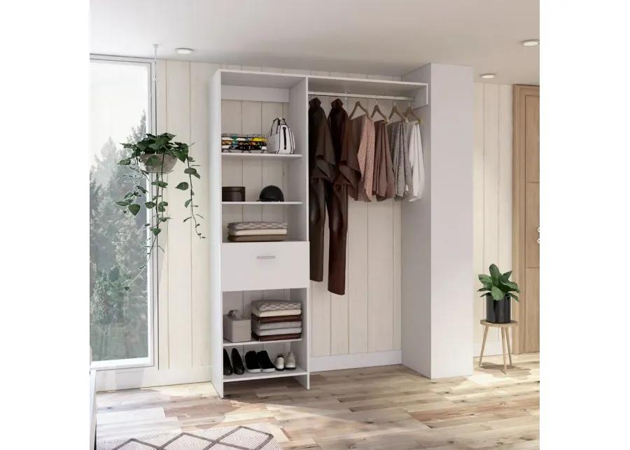 150 Closet System British, Bedroom, White