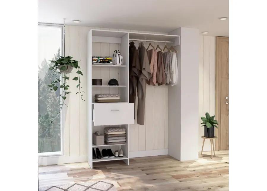 150 Closet System British, Bedroom, White