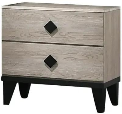 Smithson Nightstand With 2 Drawers Storage In Cream Finish