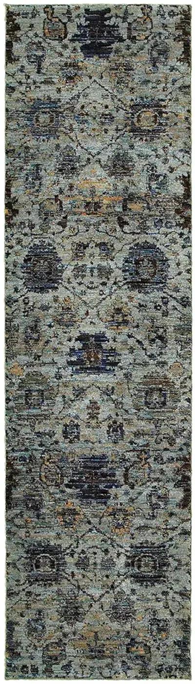 Andorra 2'3" x 8' Blue Rug