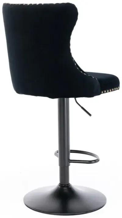 Swivel Velvet Barstools Adjusatble Seat Height From 25-33 Inch, Modern