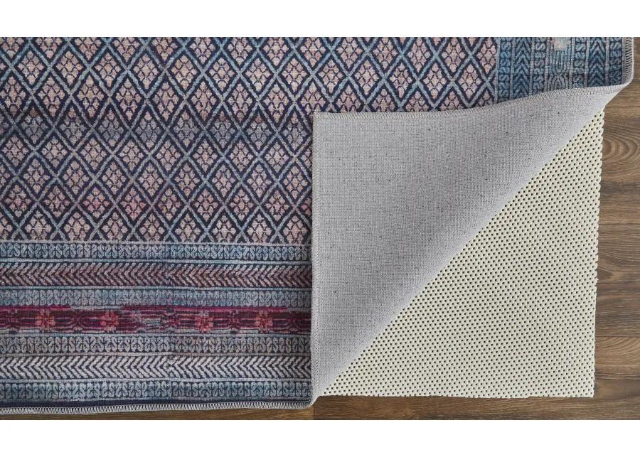 Voss 39H7F Tan/Blue/Pink 2'7" x 8' Rug