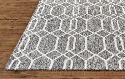 Belfort 8777F Gray/Black/Ivory 5' x 8' Rug