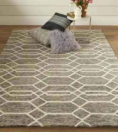 Belfort 8777F Gray/Black/Ivory 5' x 8' Rug