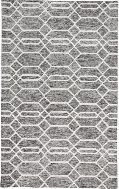 Belfort 8777F Gray/Black/Ivory 5' x 8' Rug