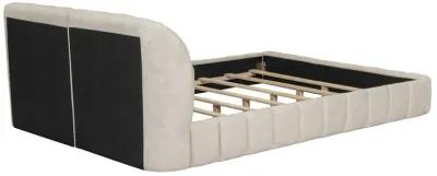 Merax Modern Polyester Upholstered Platform Bed