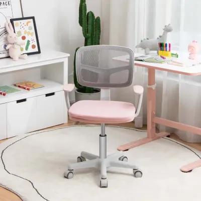 Adjustable Desk Chair with Auto Brake Casters for Kids