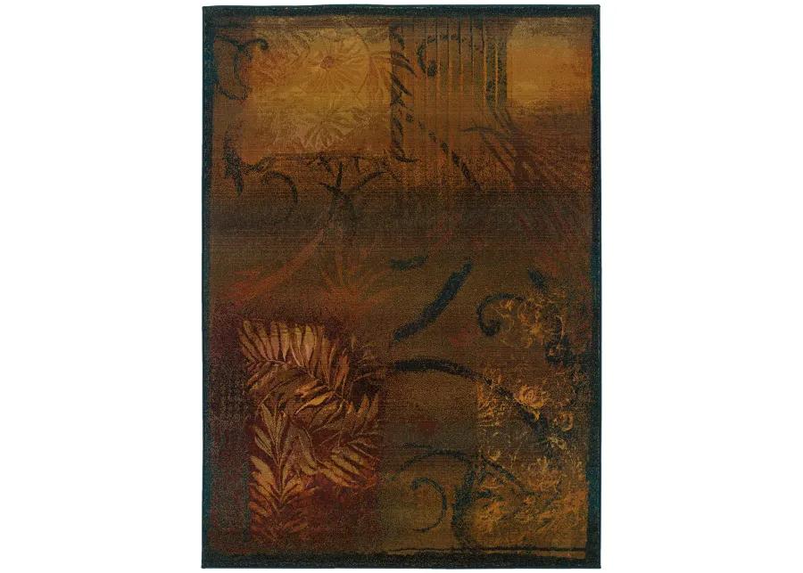 Kharma II 2'6" x 9'1" Brown Rug