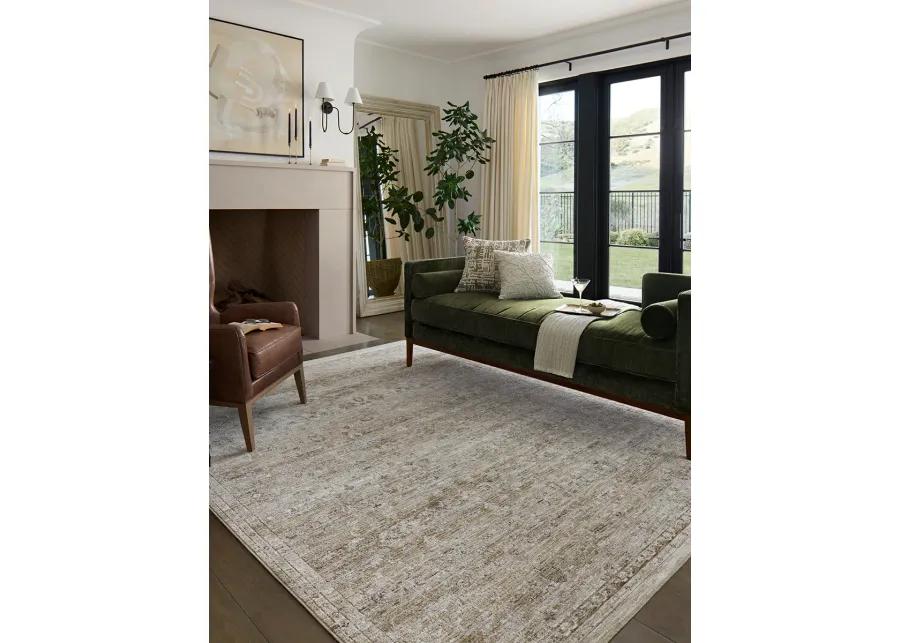 II Tabitha Ivory/Khaki 2'7" x 10'0" Runner Rug by Loloi II