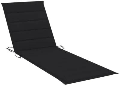 vidaXL Sun Lounger Cushion Black 78.7"x23.6"x1.6" Fabric