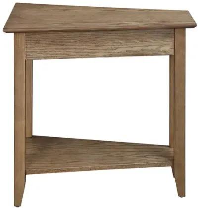 Convenience Concepts American Heritage Wedge End Table with Shelf, 24"L x 16"W x 24"H, Driftwood