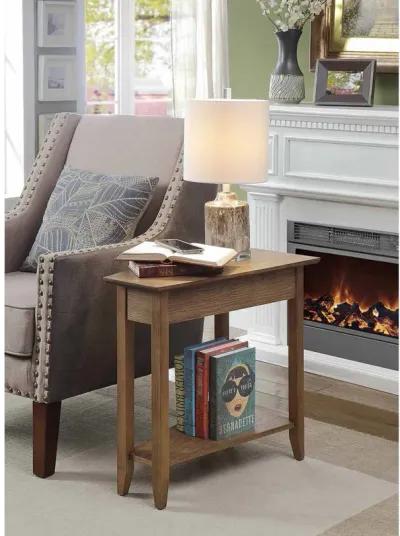 Convenience Concepts American Heritage Wedge End Table with Shelf, 24"L x 16"W x 24"H, Driftwood