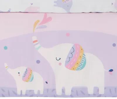 Bedtime Originals Elephant Dreams 3-Piece Pink Nursery Baby Crib Bedding Set