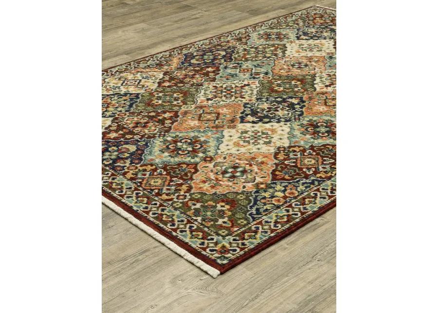 Lilihan 9'10" x 12'10" Red Rug