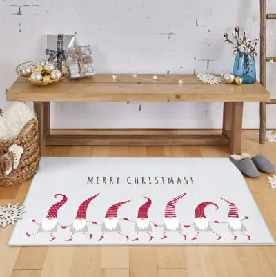 Christmas Elves Grey 2' x 3' 4" Kitchen Mat