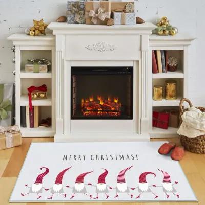 Christmas Elves Grey 2' x 3' 4" Kitchen Mat