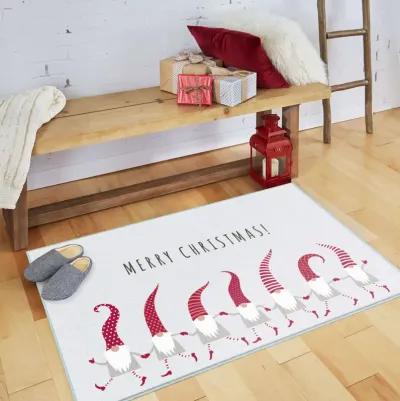 Christmas Elves Grey 2' x 3' 4" Kitchen Mat