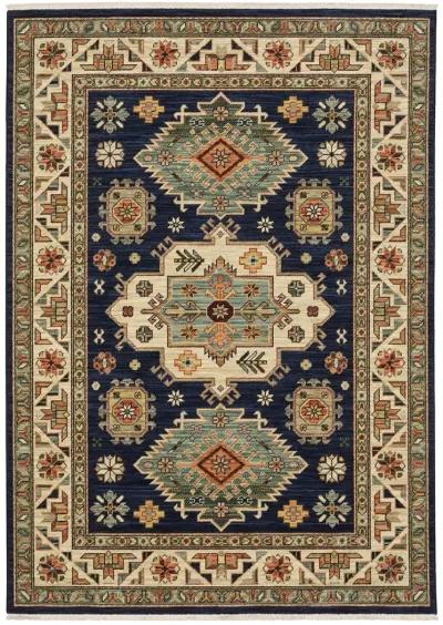 Lilihan 7'10" x 10'10" Navy Rug