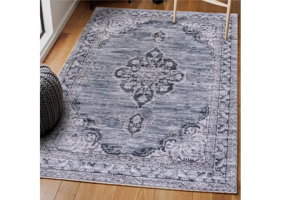 Wincer Chenille Cottage Medallion Machine-Washable Area Rug