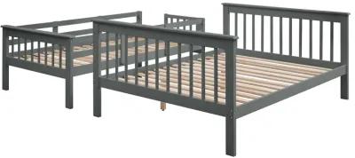 Merax Stairway Twin-Over-Full Bunk Bed with Storage and Guard Rail