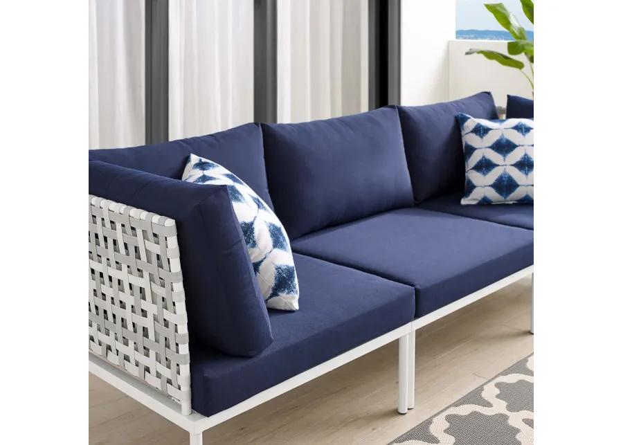 Modway - Harmony Sunbrella� Basket Weave Outdoor Patio Aluminum Sofa