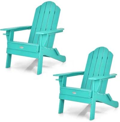 Foldable Weather Resistant Patio Chair with Built-in Cup Holder