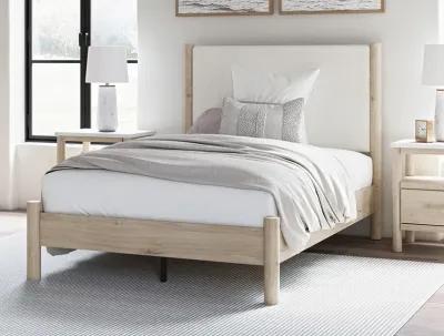 Cadmori Two-tone Full Upholstered Panel Bed