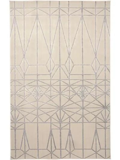 Micah 3045F White/Silver/Gray 6'7" x 9'6" Rug