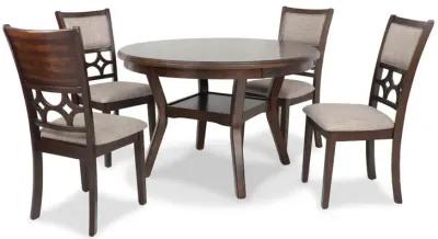 New Classic Furniture Furniture Mitchell 5-Piece Transitional Wood Dining Set in Cherry