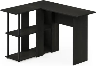 Furinno Furinno Abbott L-Shape Desk with Bookshelf, Espresso/Black, 17092EX/BK