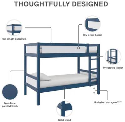 DHP Adrian Kids' Wood Twin over Twin Bunk Bed