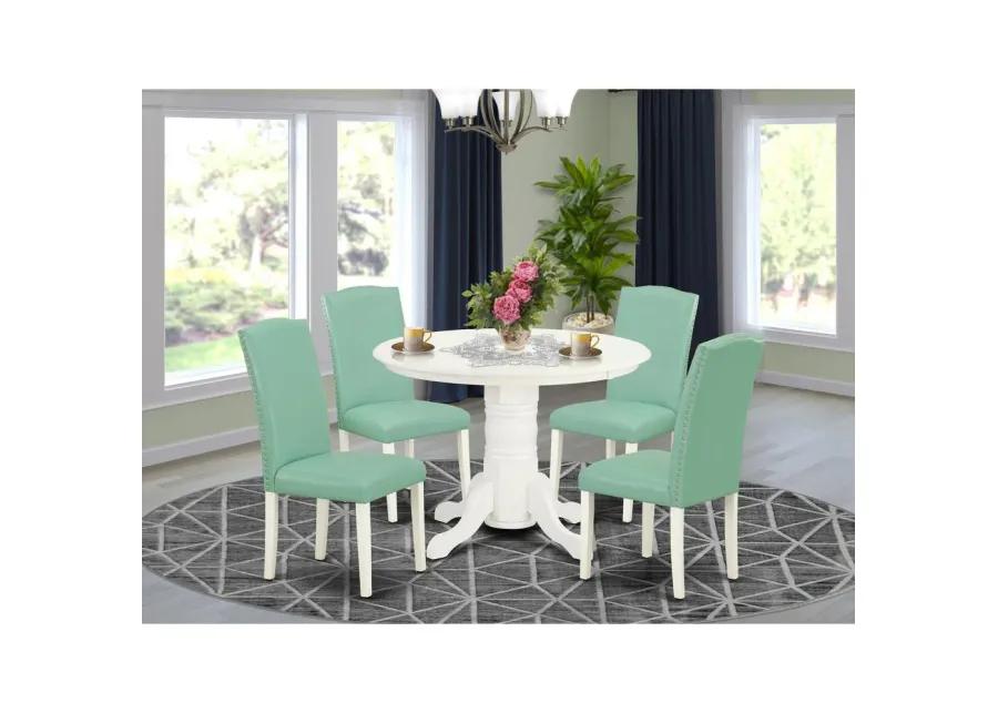 Dining Room Set Linen White, SHEN5-LWH-57