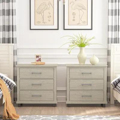 FESTIVO 32" Wide Nightstand with 3 Drawers - Set of 2