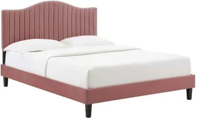 Modway - Juniper Channel Tufted Performance Velvet Twin Platform Bed