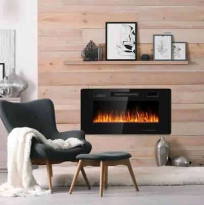 Hivvago 36 Inch Ultra Thin Wall Mounted Electric Fireplace