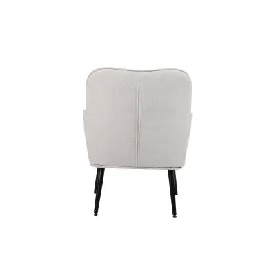 Modern Mid Century Chair Velvet Sherpa Armchair For Living Room Bedroom Office Easy Assemble