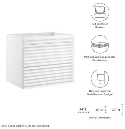 Render 24" Wall-Mount Bathroom Vanity Cabinet