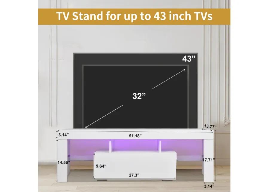 TV stand with Storage 43 inch LED Modern TV Media Console Entertainment Center with Drawer TV cabinet for Living Room Bedroom