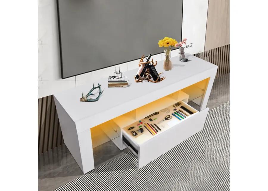 TV stand with Storage 43 inch LED Modern TV Media Console Entertainment Center with Drawer TV cabinet for Living Room Bedroom